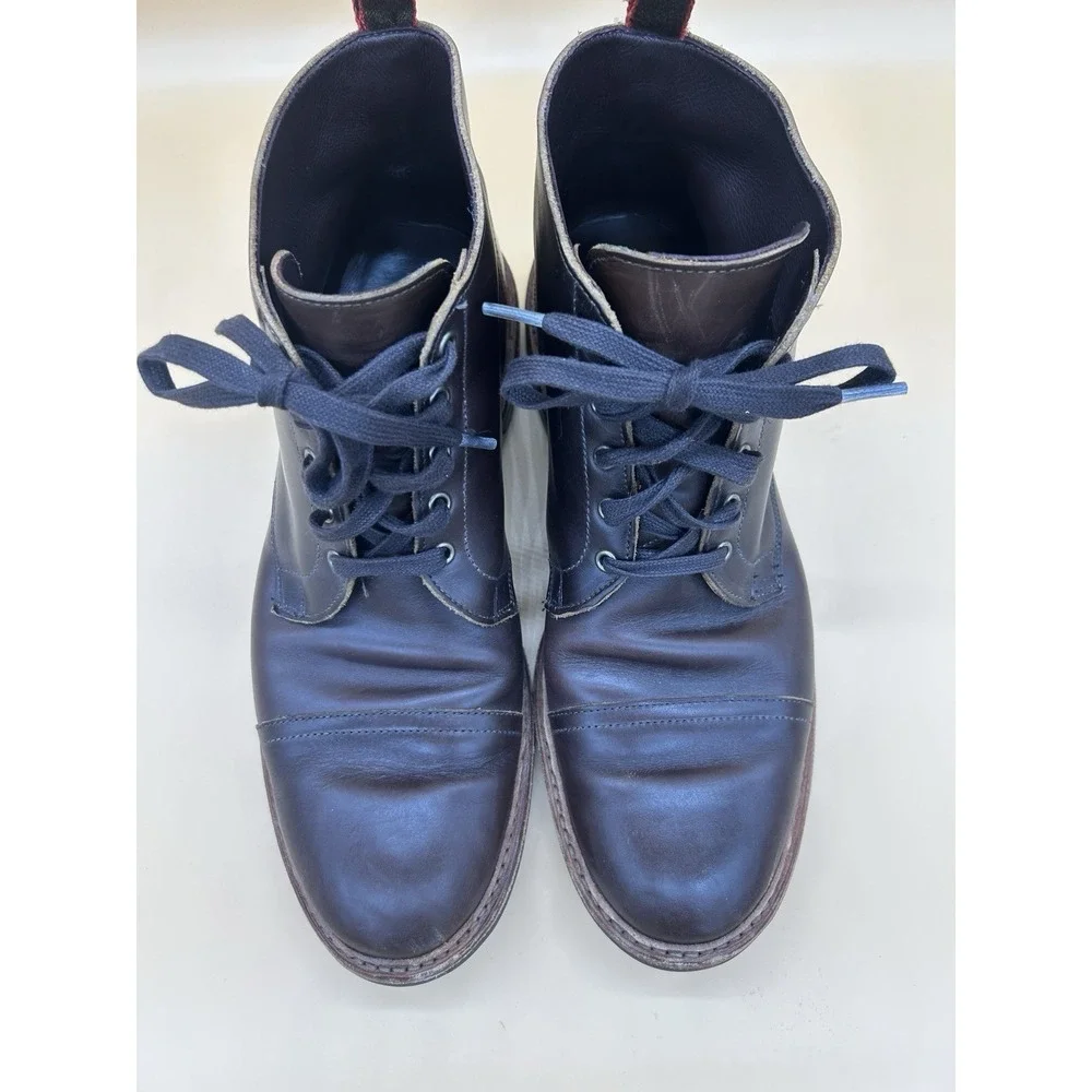 Allen Edmonds Patton Weatherproof Cap Toe‎ Boots Dark Brown 13B Dainite USA